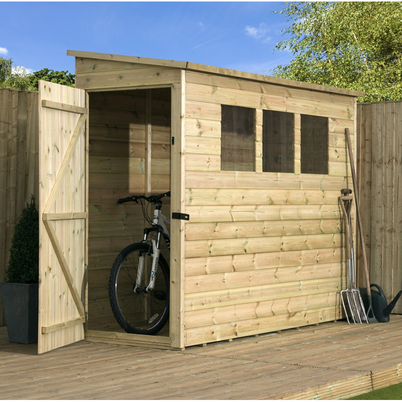 3 Ft. W x 7 Ft. D Shiplap Pent Wooden Shed