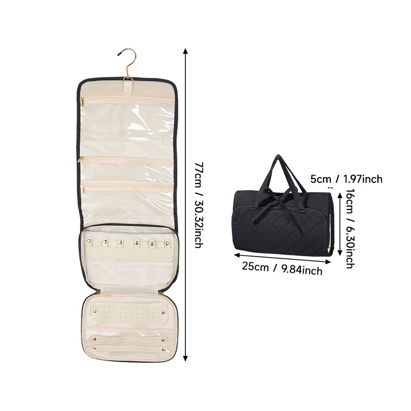 Polyester Makeup Organizer, Black