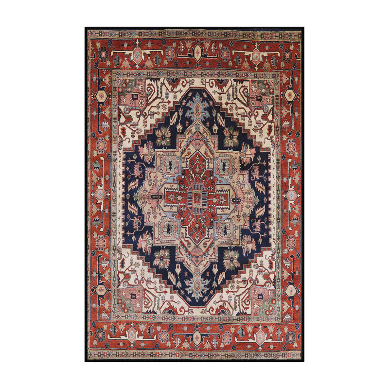 Tapis oriental rouge et bleu, Rectangle 5 pi x 8 pi