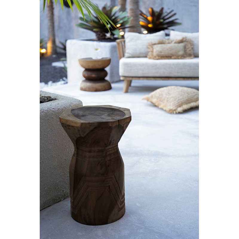 Clelio Solid Wood Accent Stool