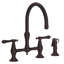 Chesterfield Kitchen Bridge Faucet with Side Spray-351712971
