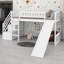Lit mezzanine à escalier peu encombrant et glissade intégrée-128971183