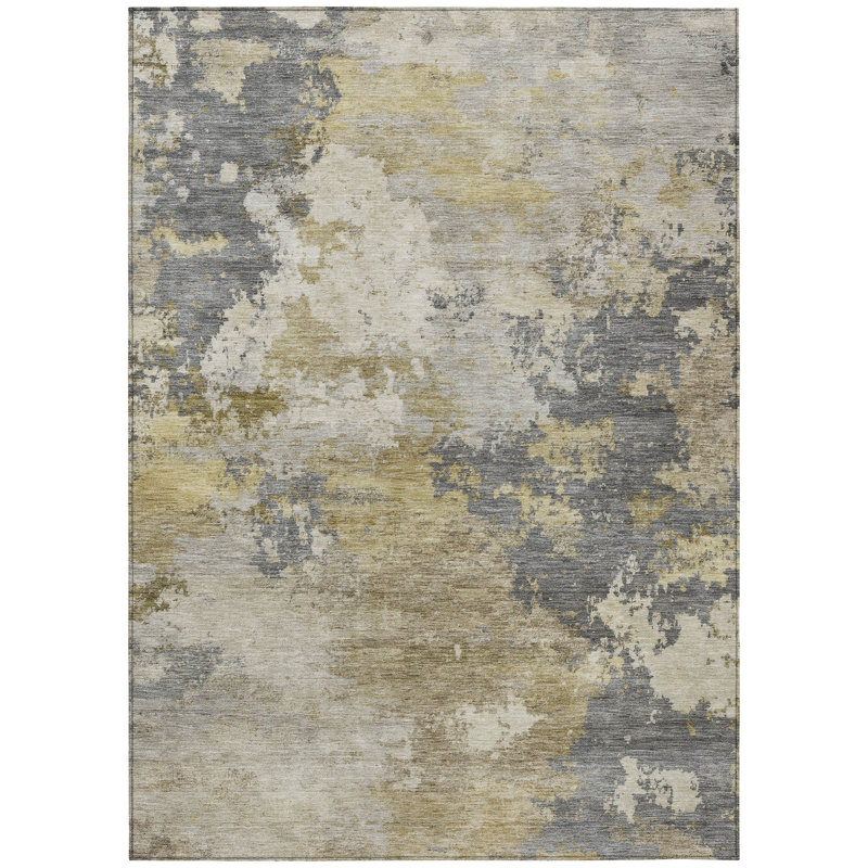 Machine Washable Indoor/Outdoor Earleville ACN2367 Abstract Rug, Rectangle 5' x 7'6"