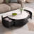 Round Movable Coffee Table With Casters