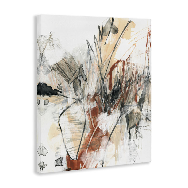  Art mural abstrait en terre cuite et gris par June Erica Vess, H 48 po x l 36 po