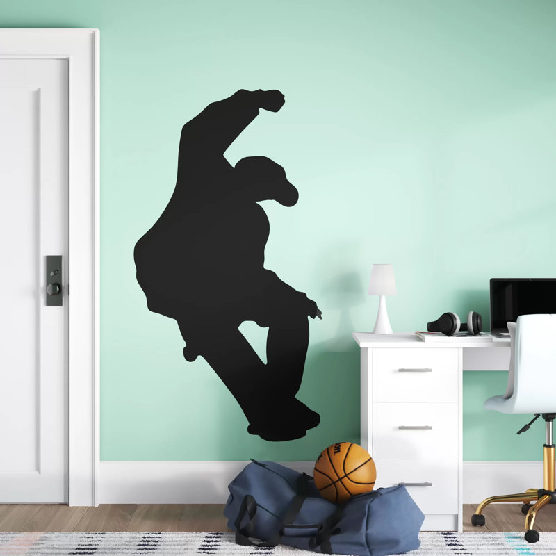 Adhésif décoratif Skateboard Silhouette V, H 24 po x l 12,5 po