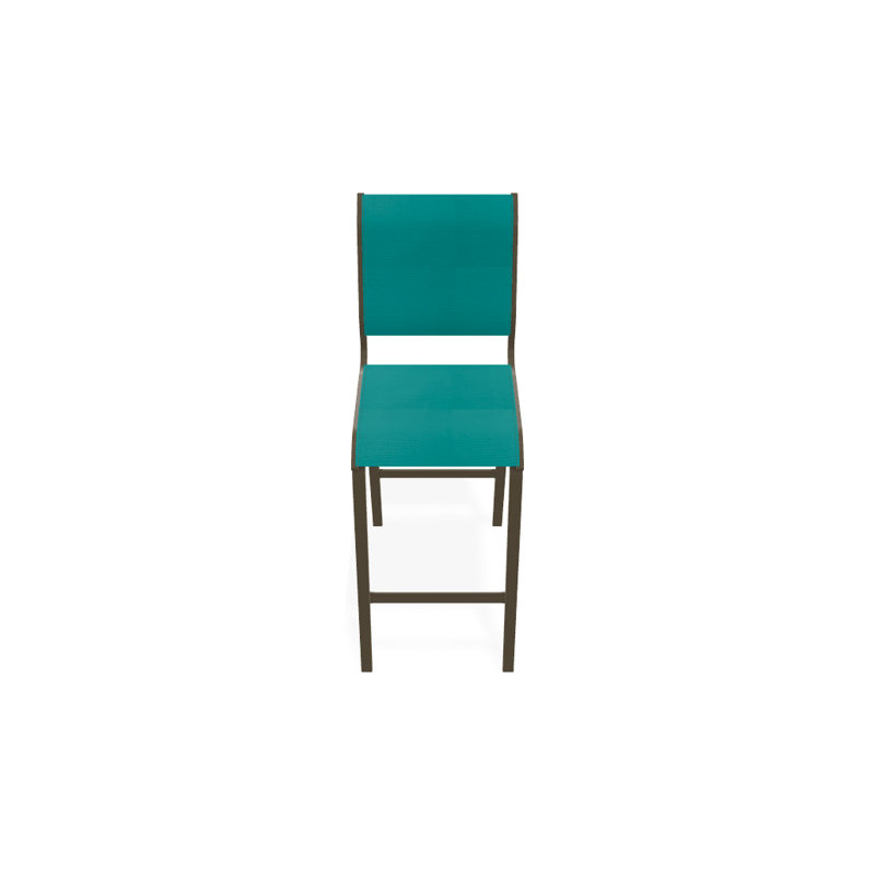 Tabouret de bar 29,5 po Holna, Bois de plage texturé, Turquoise