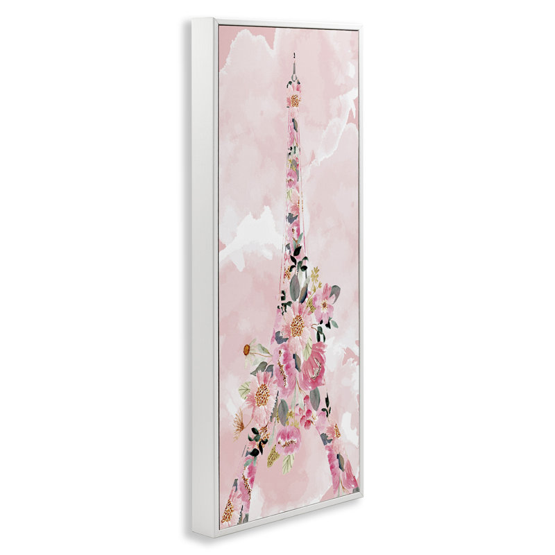 Art floral sur toile tendue XXL par Jean Allen, H 13 po x l 30 po, Estampe numérique encadrée blanc bord de mer