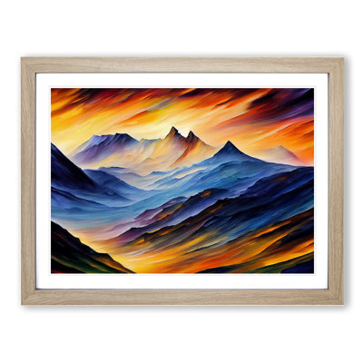 Mountain View Vol.2 Abstract - Framed Print