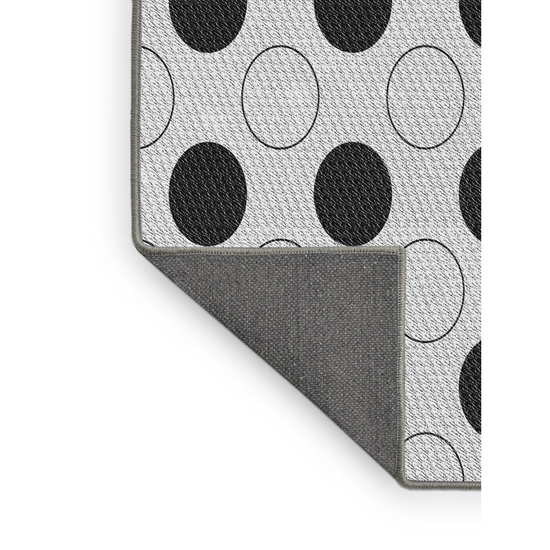 Tapis gris/bleu à motifs, Rectangle 2 pi x 5 pi