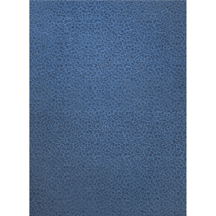 Leopardess Cobalt Blue Hand-Tufted Responsible Wool Rug