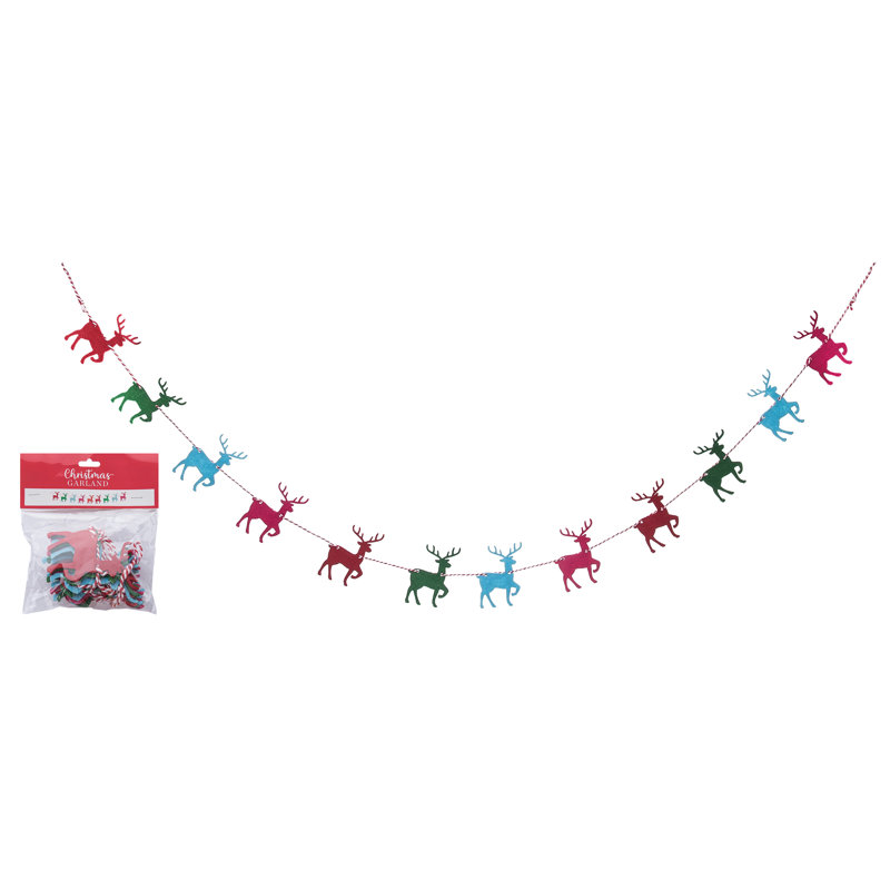  Tissu 68 po. Bannière renne multicolore