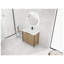 Meuble-lavabo autoportant 36 po avec lavabo en résine et portes à fermeture douce en café clair-129885271