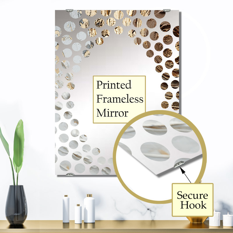 Miroir mural Lovejoy - Spirales abstraites MIR137948, 32 po x 24 po