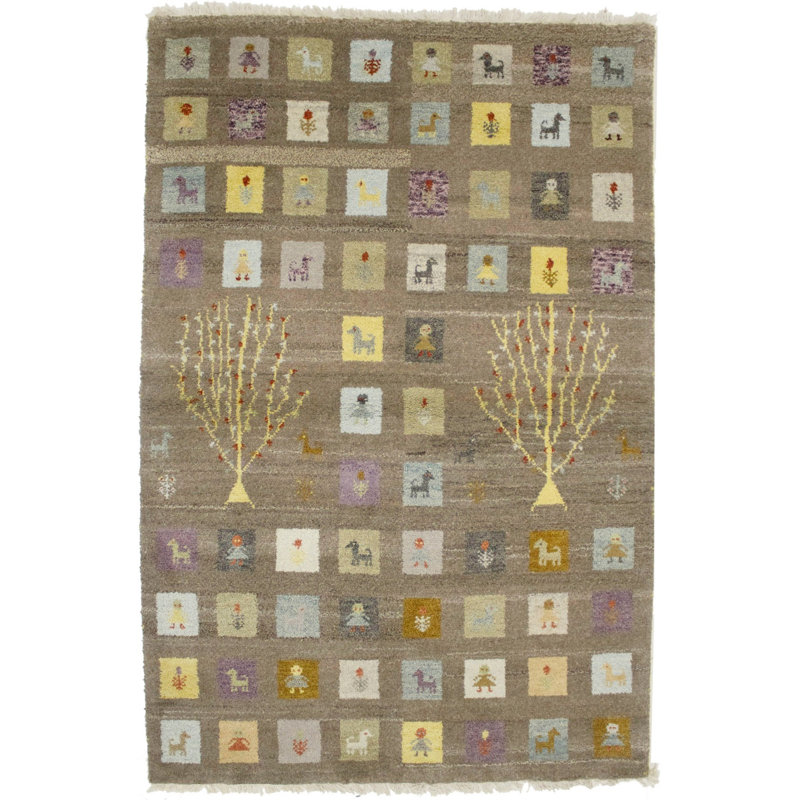 Tapis brun 4 x 6 Indo Farhana