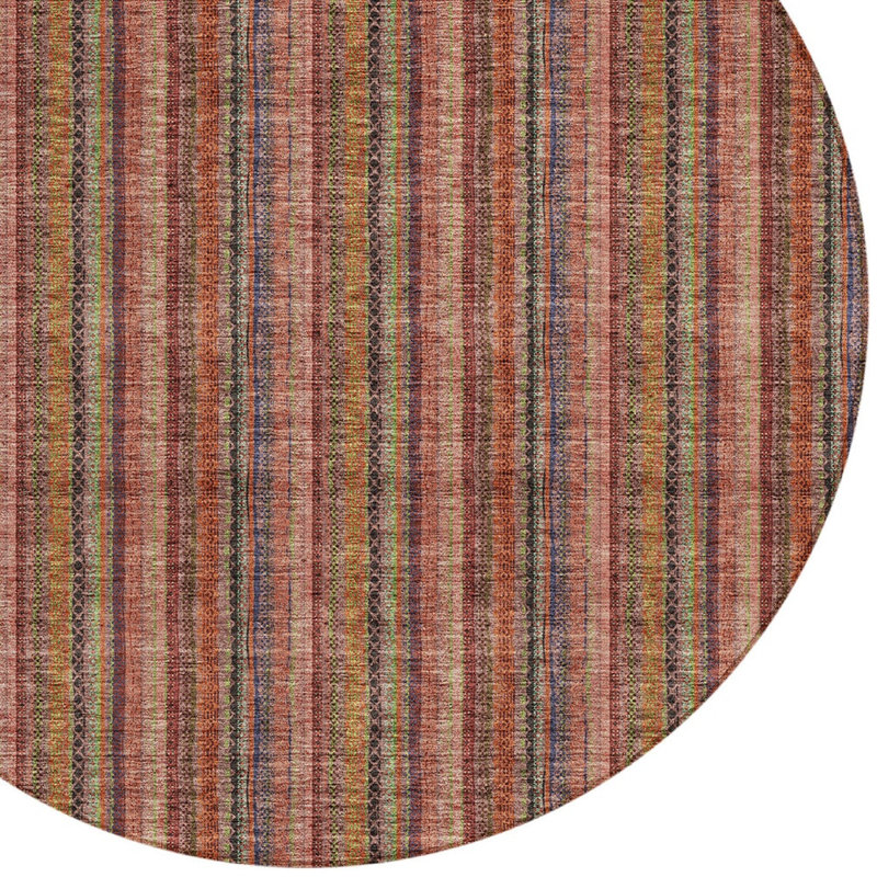 Tapis intérieur lavable rayé 8 pi