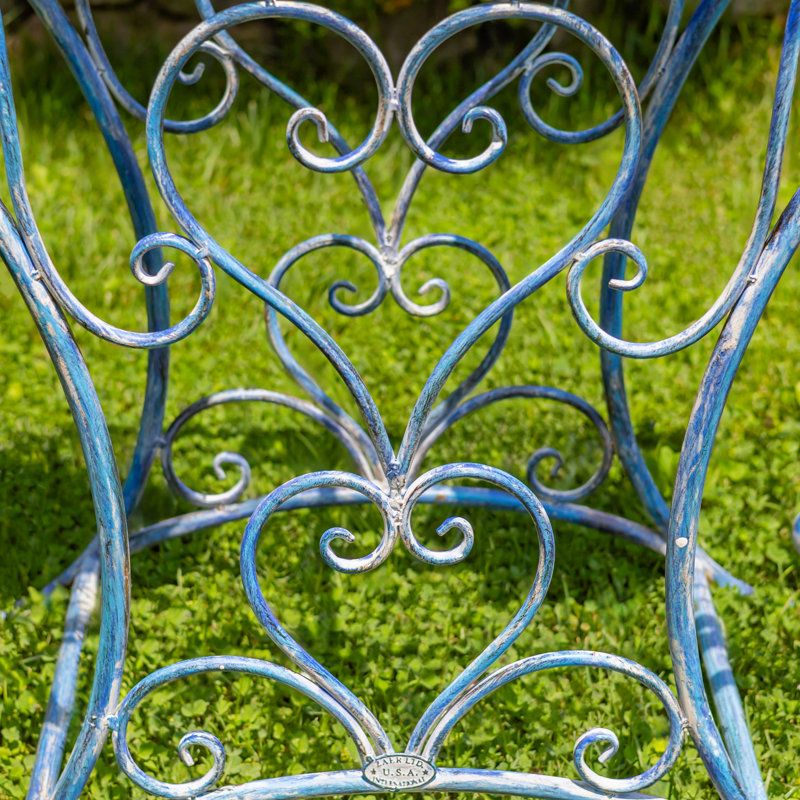 43 po Table rectangulaire en fer Piazza, Blue