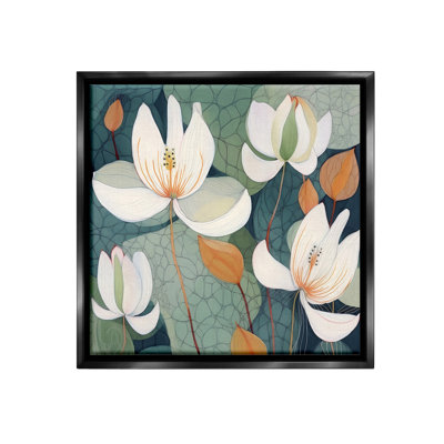 «Modern Iris Motif Floater Frame» par Lazar Studio sur toile