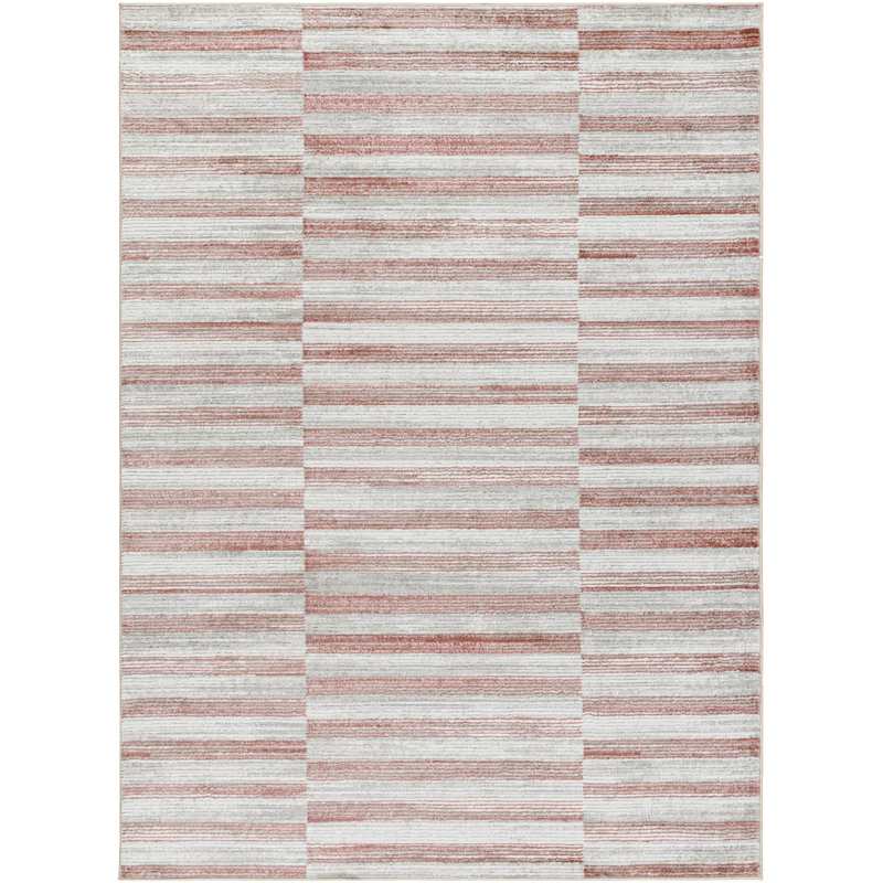 Alban Abstract Pink Area Rug, Rectangle 9'2" x 12'