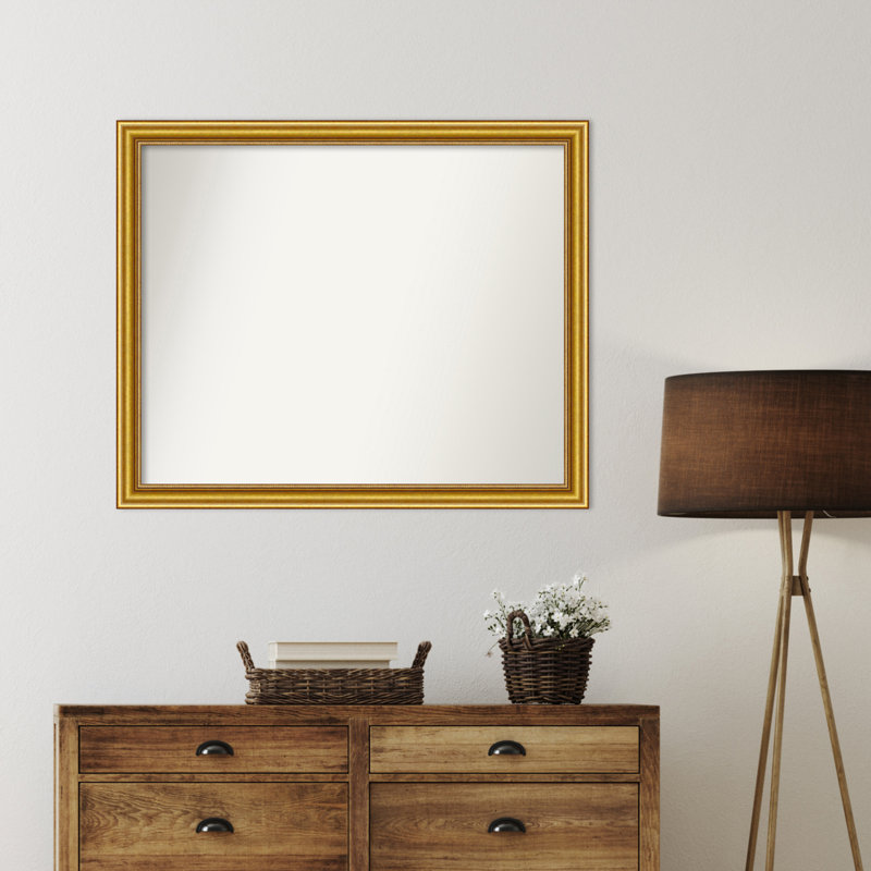 Townhouse Gold Non-Beveled Bathroom Wall Mirror, 32,75 po x 39,75 po