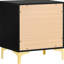 Table de chevet noire 2 pour chambre à coucher - Option de rangement élégante élégante-409003923