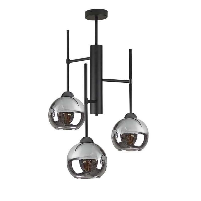 Rocket 3-light Flush Mount, Black