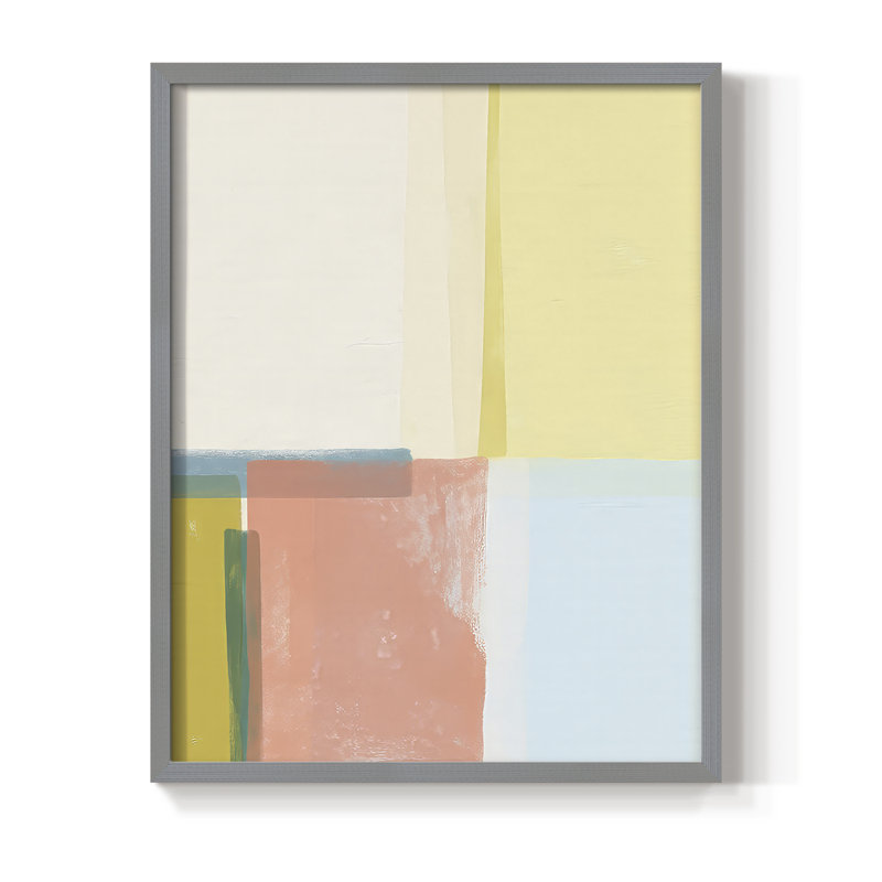 Cinta II Framed Print - Solid Wood, Gray, 11" H x 9" W