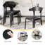 Ensemble de 4 chaises de salle à manger empilables de cuisine moderne en plastique, ensemble léger de chaises de salle à manger, sièges imperméables entièrement assemblés pour la cuisine, le café, les appartements et les petits espaces-1714293429