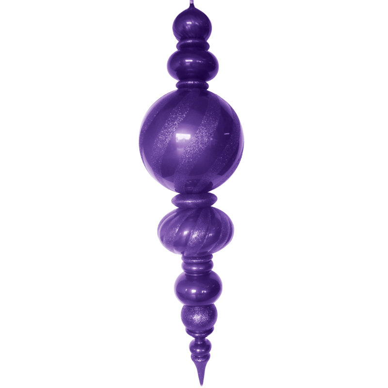 Ornement fleuron Jumbo, Mauve, H 60 po x l 16 po x P 16 po