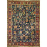 Magnolia Wool Oriental Area Rug in Blue/Brown