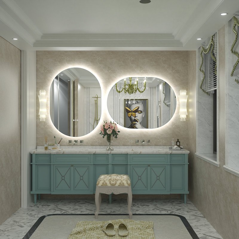 Aevar UL Certified LED Anti-Fog Tempered Glass Bathroom/Vanity Mirror with 3-Year Warranty, 36" x 28"