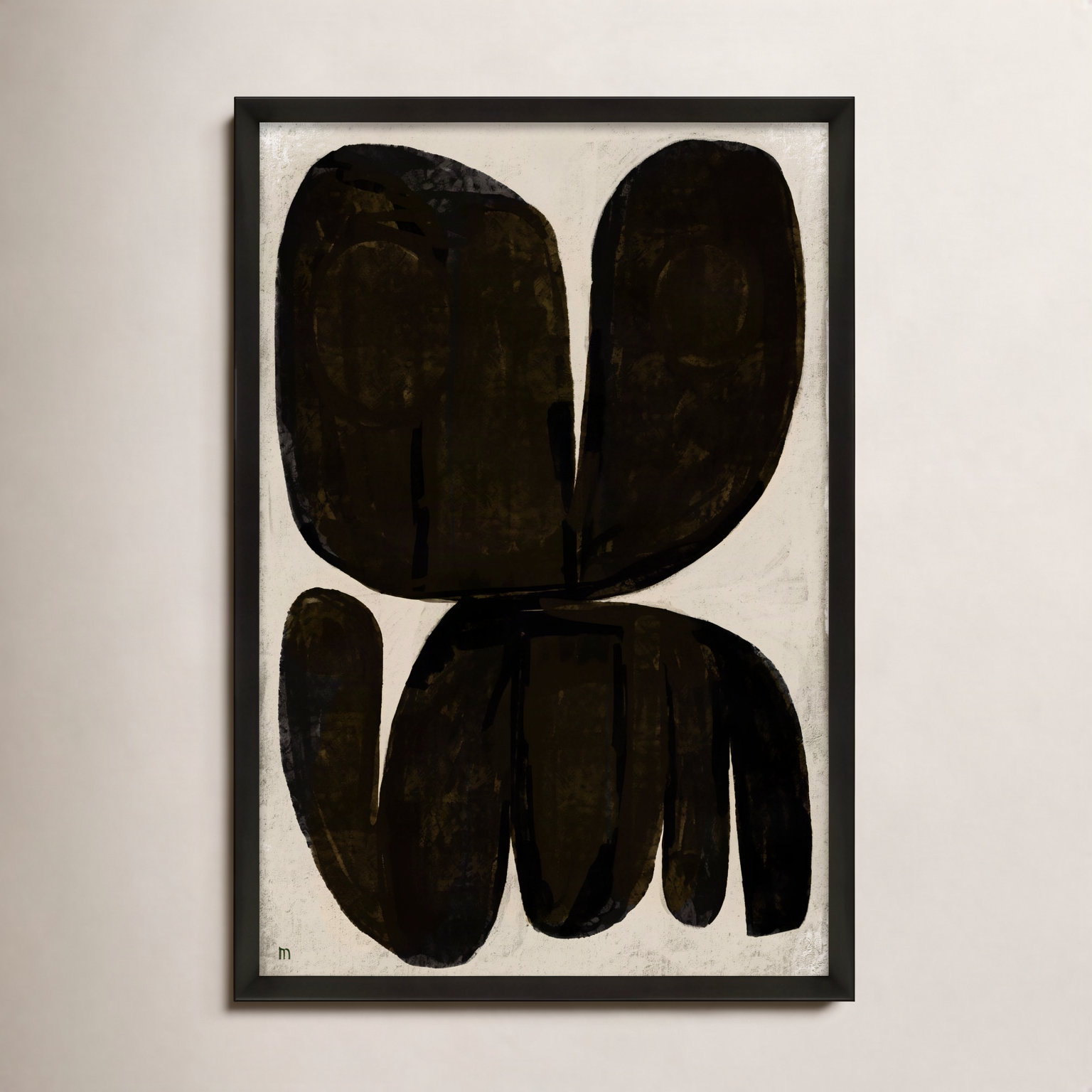 Moth by StudioM, 20" H x 14" W x 1.25" D, Black