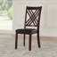 Ensemble de 2 chaises d'appoint avec siège rembourré en polyuréthane, noir et espresso