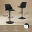 Tabouret de bar et de comptoir pivotant rembourré à hauteur réglable avec repose-pieds-289314946