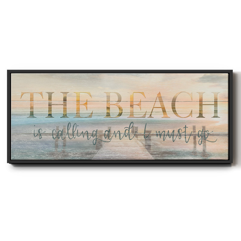 The Beach is- Toile encadrée, H 24 po x l 60 po