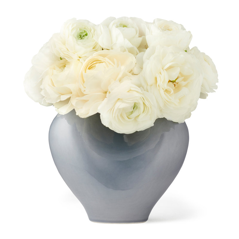Paola Handmade Ceramic Table Vase, 6" H x 6.5" W x 3.5" D