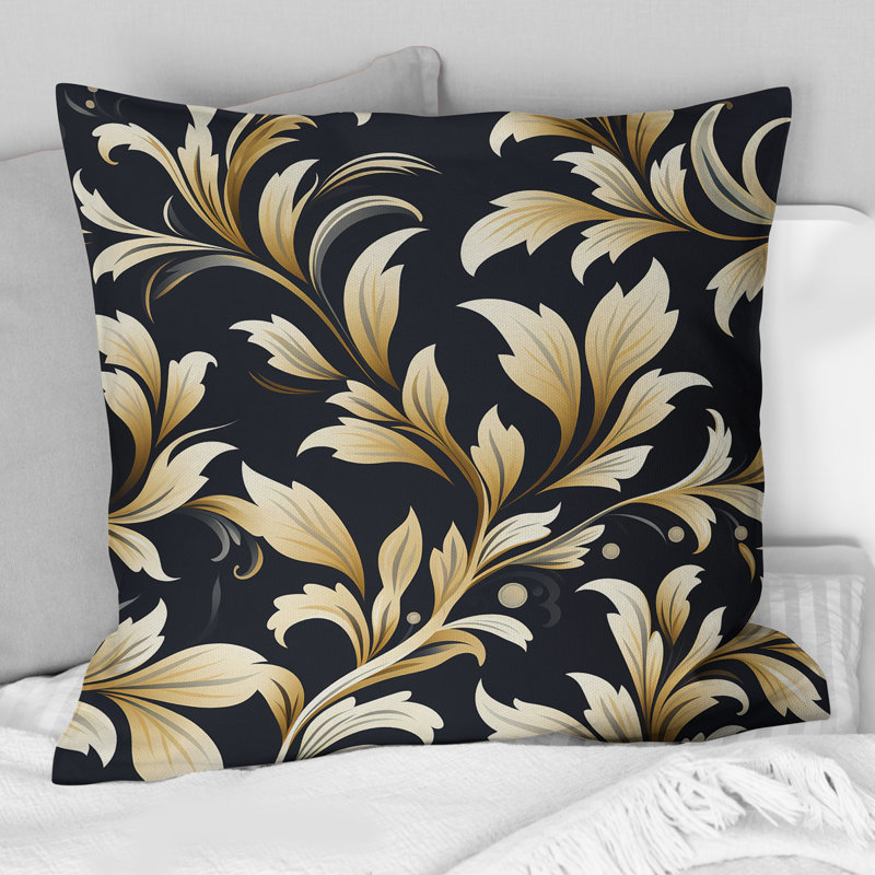 Floral Throw Pillow, 16" H x 16" W