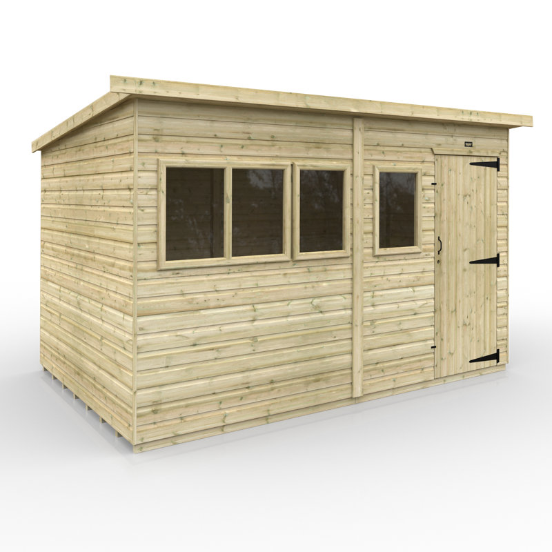 Tiger 12 Ft. W x 8 Ft. D Shiplap Pent Wooden Shed