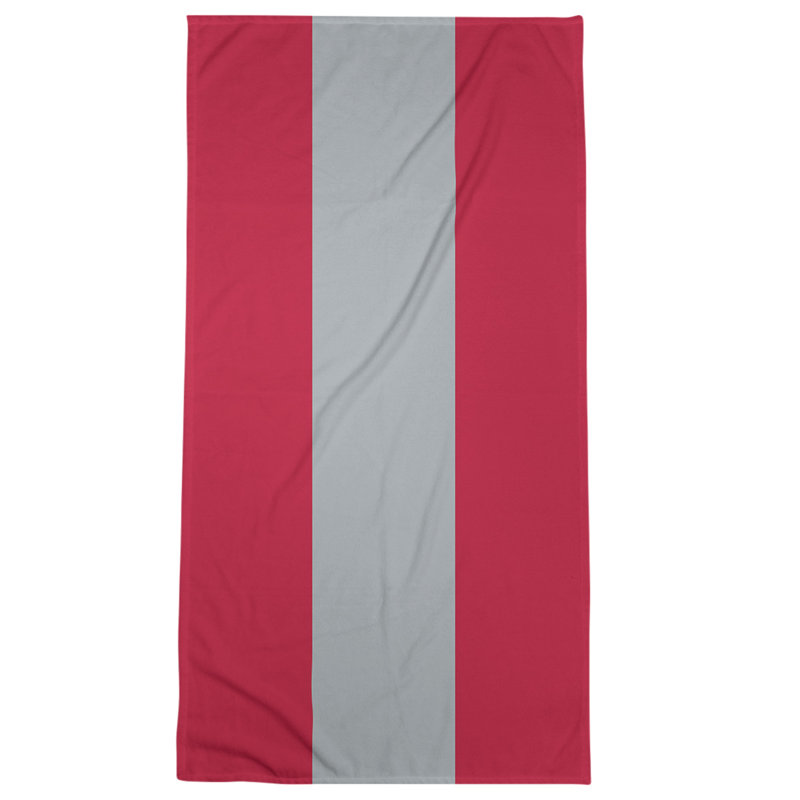 Bath Towel, Burgundy/Gray Middle