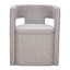 Chaise de salle à manger à accoudoirs gris à dossier ouvert