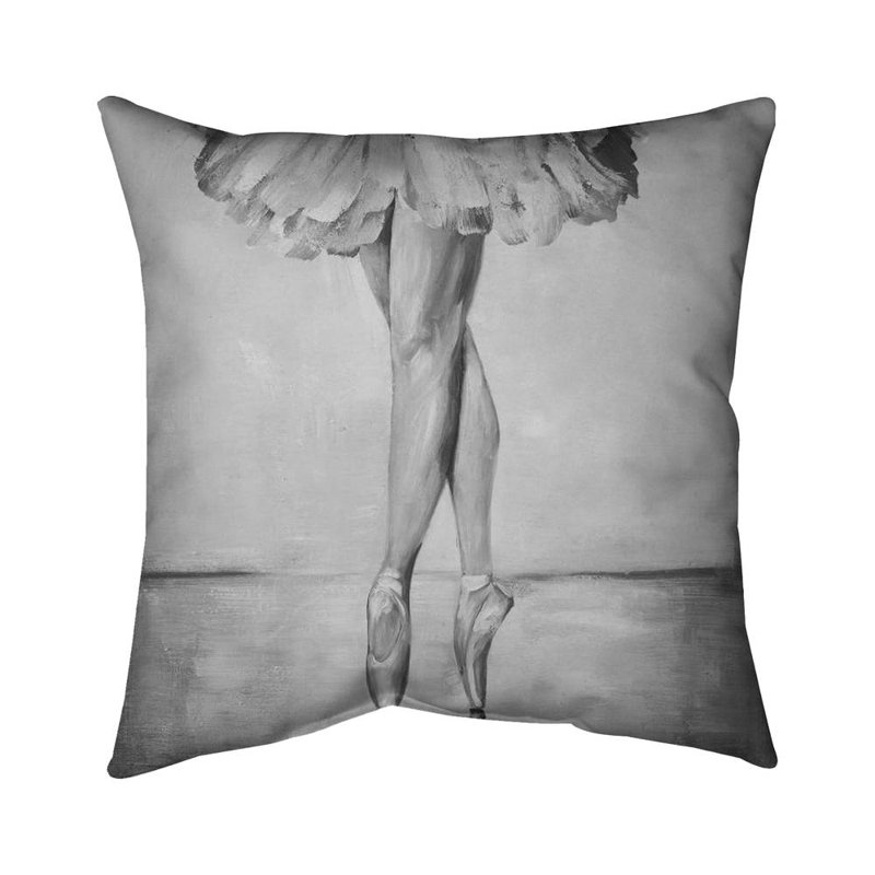 Ballet Classic Steps - Black & White Poly Twill Throw | Decor, Pillow Cover Only - No Insert, Square 26"
