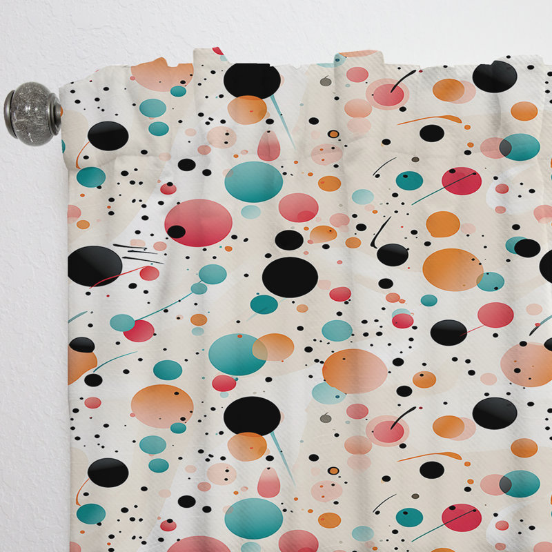 Motif à pois Urban Chic II Urban - Rideau abstrait - Rideau abstrait obscurcissant - 1 panneau, L 52 po x L 90 po