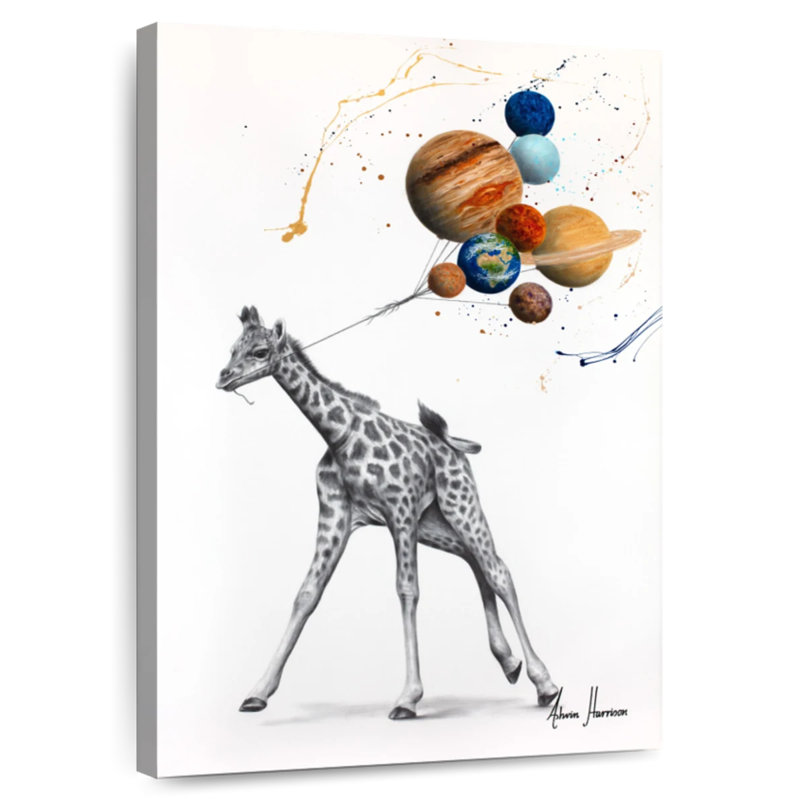 Brampt, girafe, univers, H 30 po x l 20 po