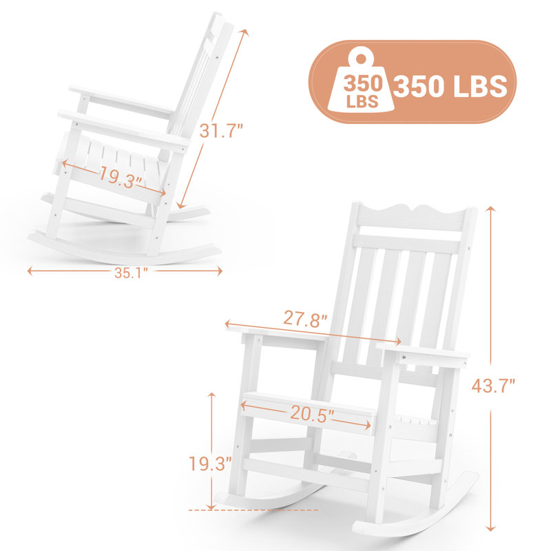 Joyceann All-Weather Plastic Lounge Chair, Blanc
