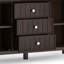 Buffet transitionnel en bois massif à 3 portes avec tiroirs et tablettes réglables Bedford-1821535559