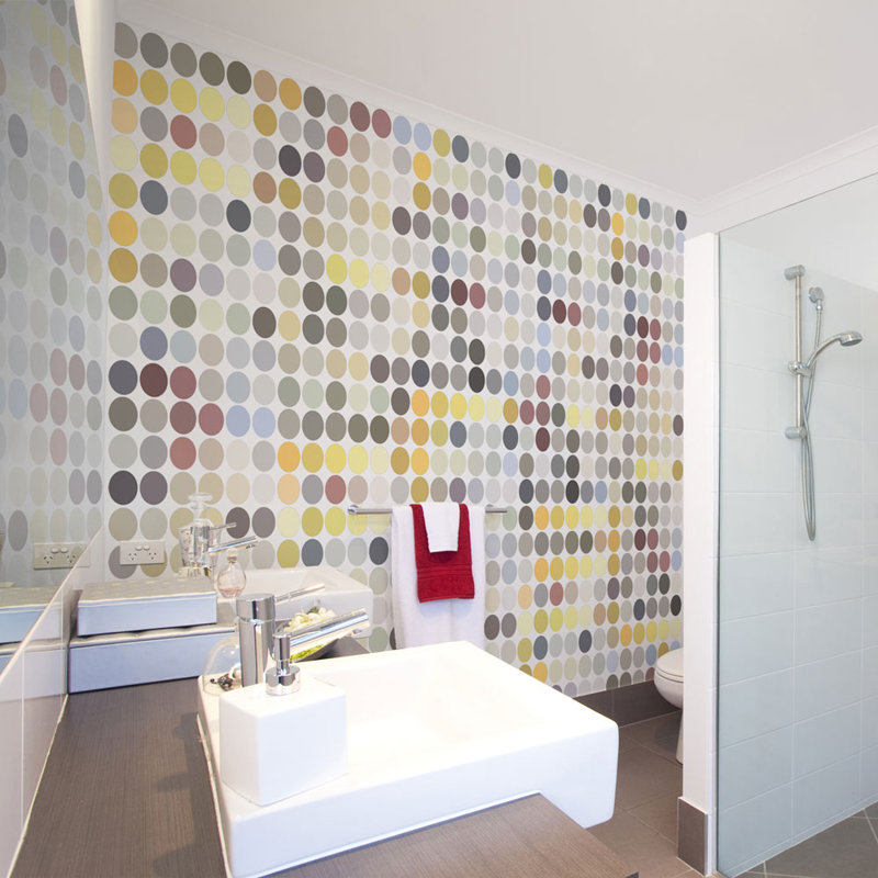 Coloured Polka Dots 1.54m x 200cm Wallpaper, 300 cm x 231 cm