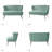 Euclid 47" Velvet 2-Seat Armless Loveseat-905681834