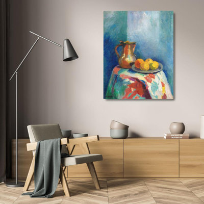 "Still Life with Copper Pitcher" by  Henri Manguin - Gallery Wrap Canvas Wall Art
