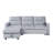 Ruby 81.5" Light Gray Velvet Reversible Sleeper Sectional Sofa With Storage Chaise And Side Pocket