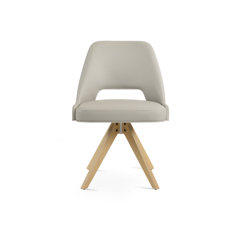Chaise pivotante Marash Pyramid, Light Grey, Naturel